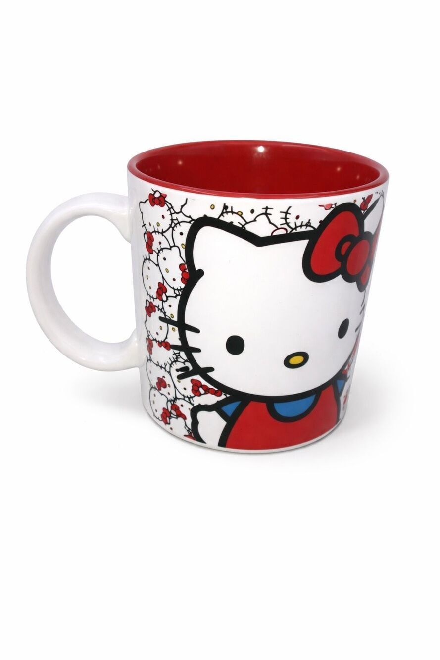 Hello Kitty Mug All Over Faces, Sanrio 20 Oz Ceramic Dishwasher Safe